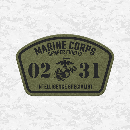 MOS 0231 Intelligence Specialist | Leather Patch | Velcro Backed