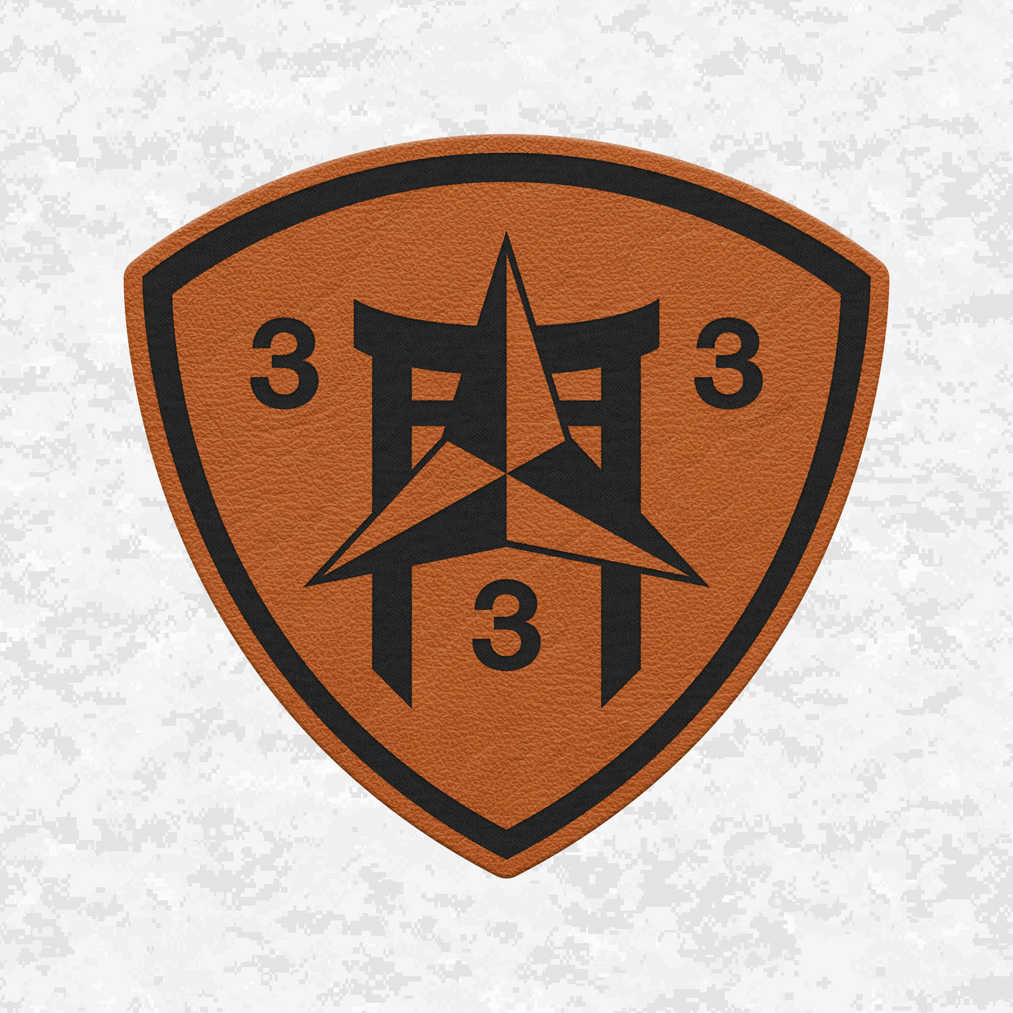 3rd Battalion 3rd Marines "Trinity" #2 | Leather Patch | Velcro Backed