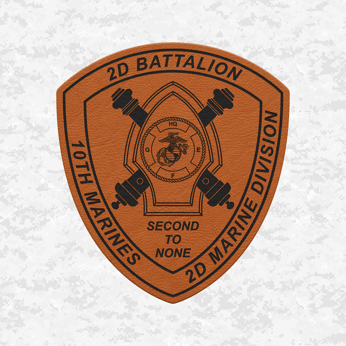 2nd Battalion 10th Marines Unit "Gunslinger" | Leather Patch | Velcro Backed