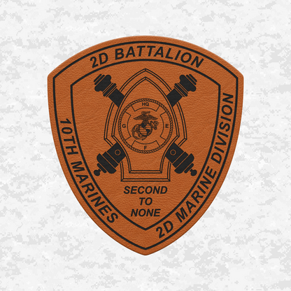 2nd Battalion 10th Marines Unit "Gunslinger" | Leather Patch | Velcro Backed