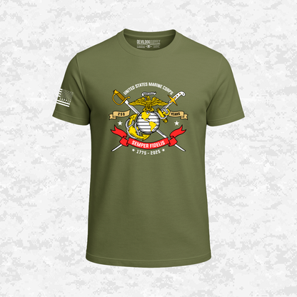 250th USMC | Semper Fidelis | United States Marine Corps | EGA | 250 Years Collection | T-shirt