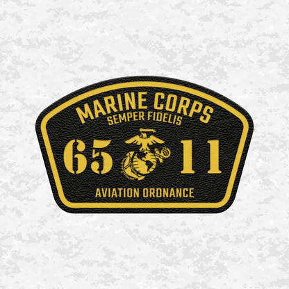 MOS 6511 Aviation Ordnance | Leather Patch | Velcro Backed