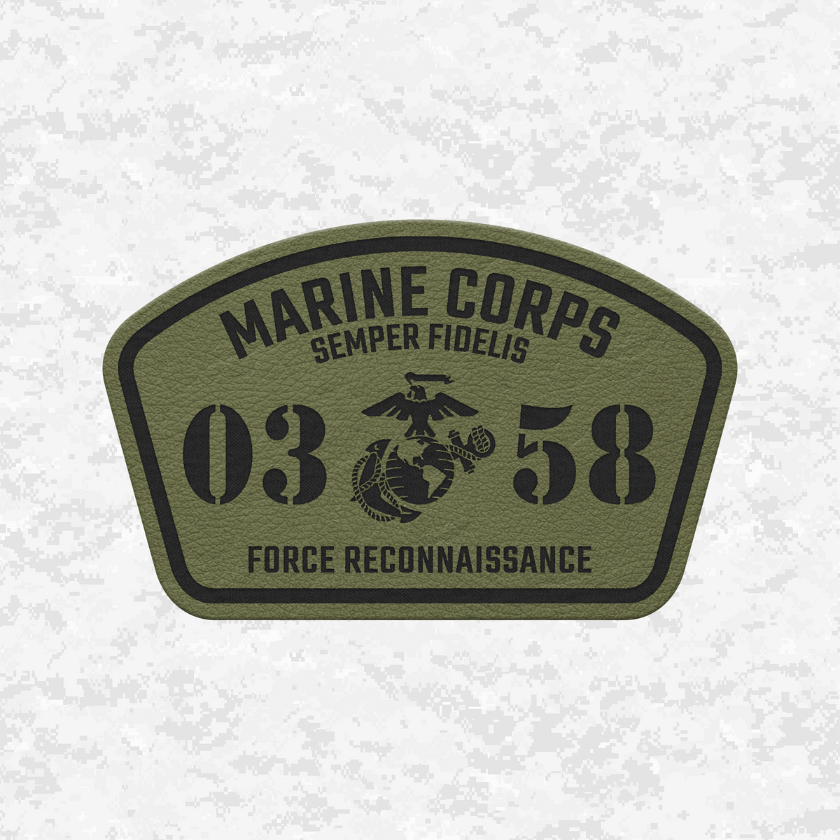MOS 0358 Force Reconnaissance | Leather Patch | Velcro Backed