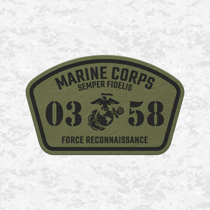 MOS 0358 Force Reconnaissance | Leather Patch | Velcro Backed
