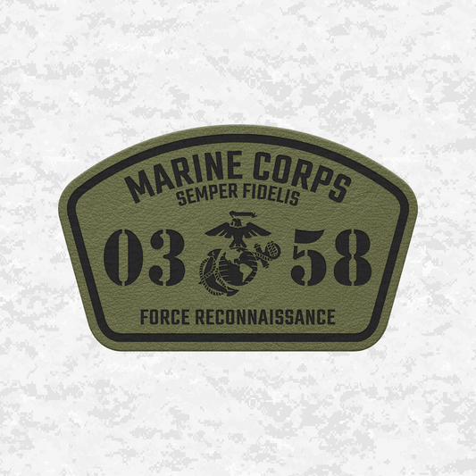 MOS 0358 Force Reconnaissance | Leather Patch | Velcro Backed