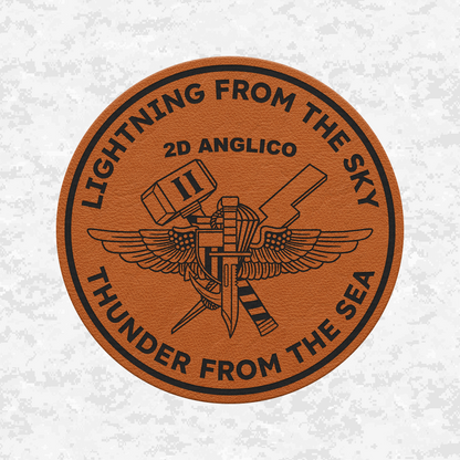 2nd ANGLICO Jack | Lightning From The Sky, Thunder From The Sea | Leather Patch | Velcro Backed