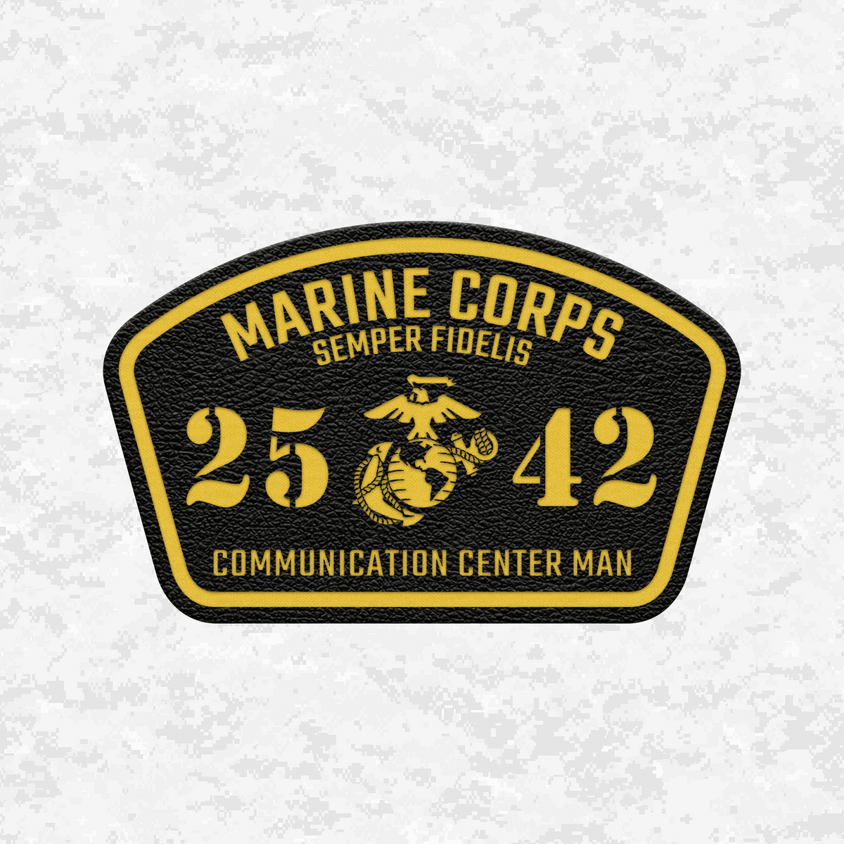 MOS 2542 Communication Center Man | Leather Patch | Velcro Backed