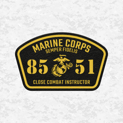 MOS 8551 Close Combat Instructor | Leather Patch | Velcro Backed