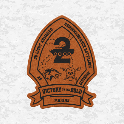 2nd Light Armored Reconnaissance Battalion "Destroyers" | Leather Patch | Velcro Backed