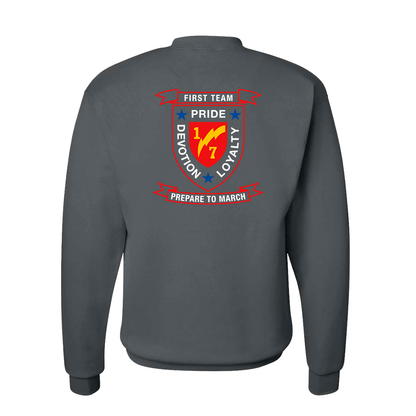 1st Battalion 7th Marines Unit "First Team" Sweatshirt