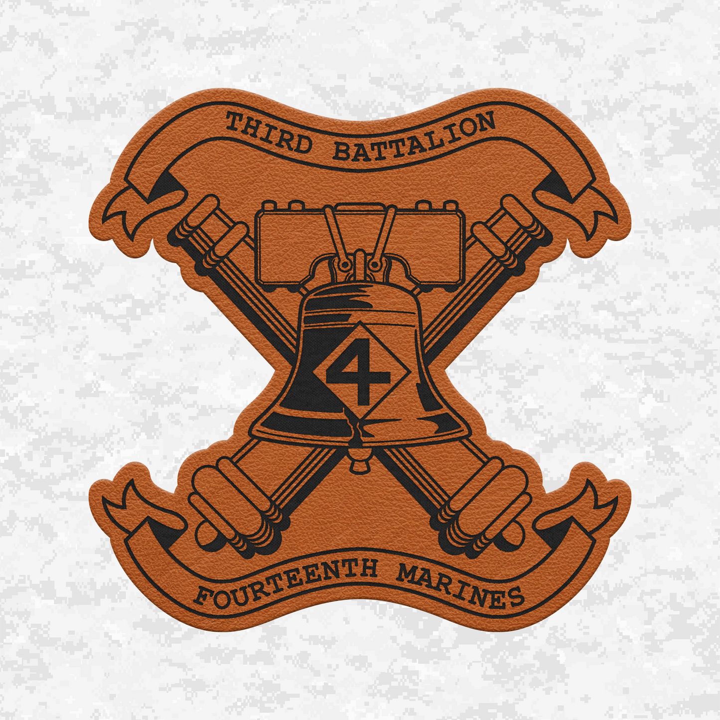 3rd Battalion 14th Marines Unit "Liberty" #3 | Leather Patch | Velcro Backed