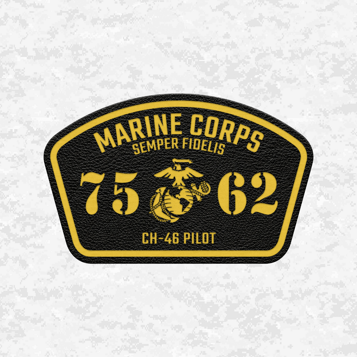 MOS 7562 CH-46 Pilot | Leather Patch | Velcro Backed