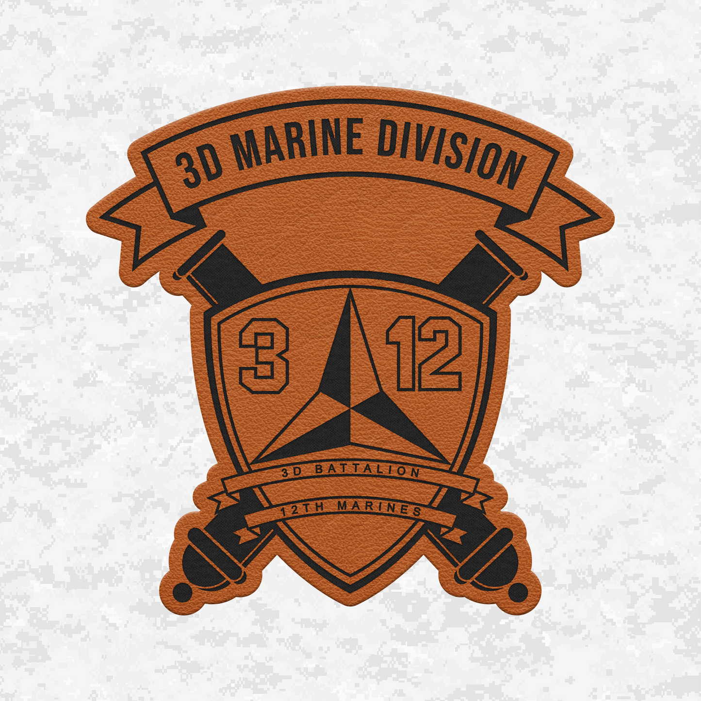 3rd Battalion 12th Marines Unit "Warriors of the Pacific" | Leather Patch | Velcro Backed