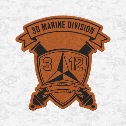 3rd Battalion 12th Marines Unit "Warriors of the Pacific" | Leather Patch | Velcro Backed