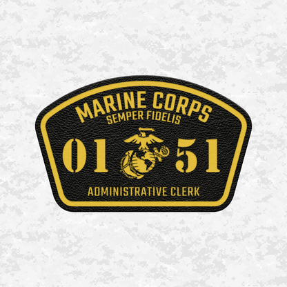 MOS 0151 Administrative Clerk | Leather Patch | Velcro Backed