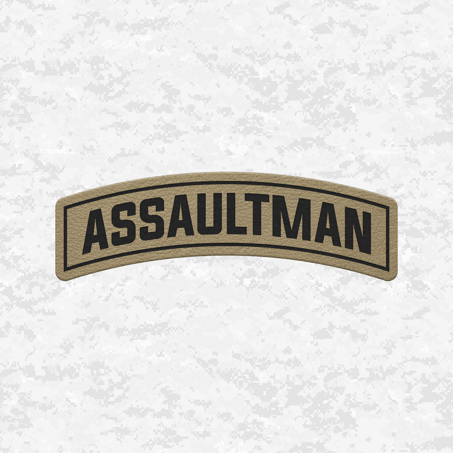 Assaultman Tab Insignia | Leather Patch | Velcro Backed
