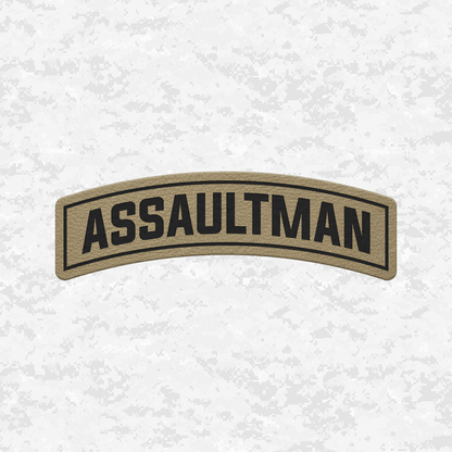 Assaultman Tab Insignia | Leather Patch | Velcro Backed