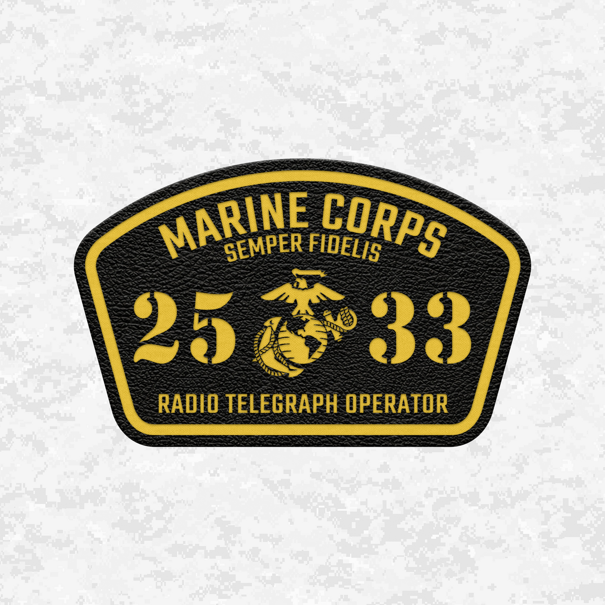 MOS 2533 Radio Telegraph Operator | Leather Patch | Velcro Backed