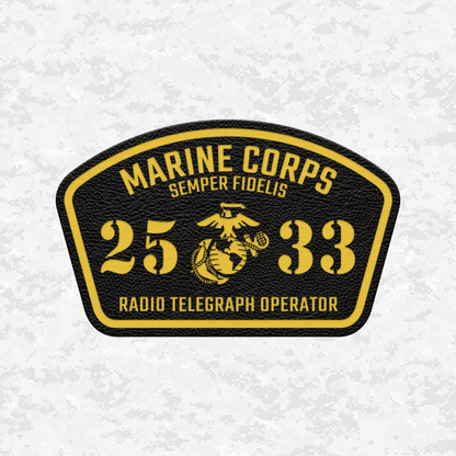 MOS 2533 Radio Telegraph Operator | Leather Patch | Velcro Backed