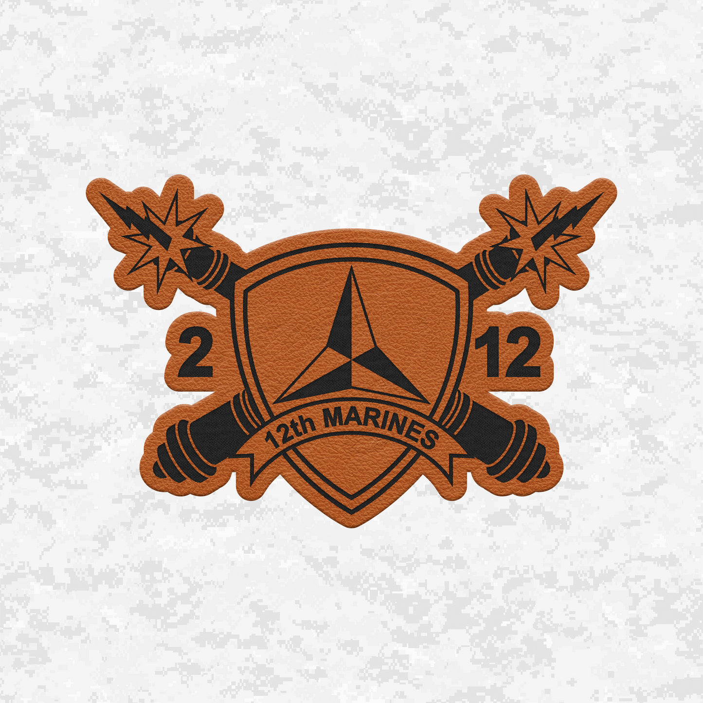 2nd Battalion 12th Marines Unit "The Thundering Guns of Death" | Leather Patch | Velcro Backed