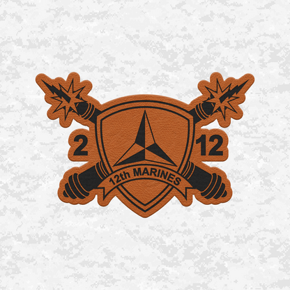 2nd Battalion 12th Marines Unit "The Thundering Guns of Death" | Leather Patch | Velcro Backed