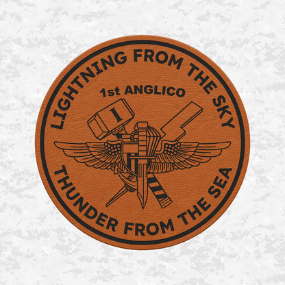 1st ANGLICO Jack | Lightning From The Sky, Thunder From The Sea | Leather Patch | Velcro Backed