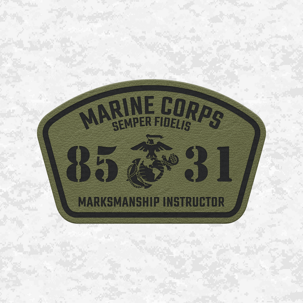 MOS 8531 Marksmanship Instructor | Leather Patch | Velcro Backed