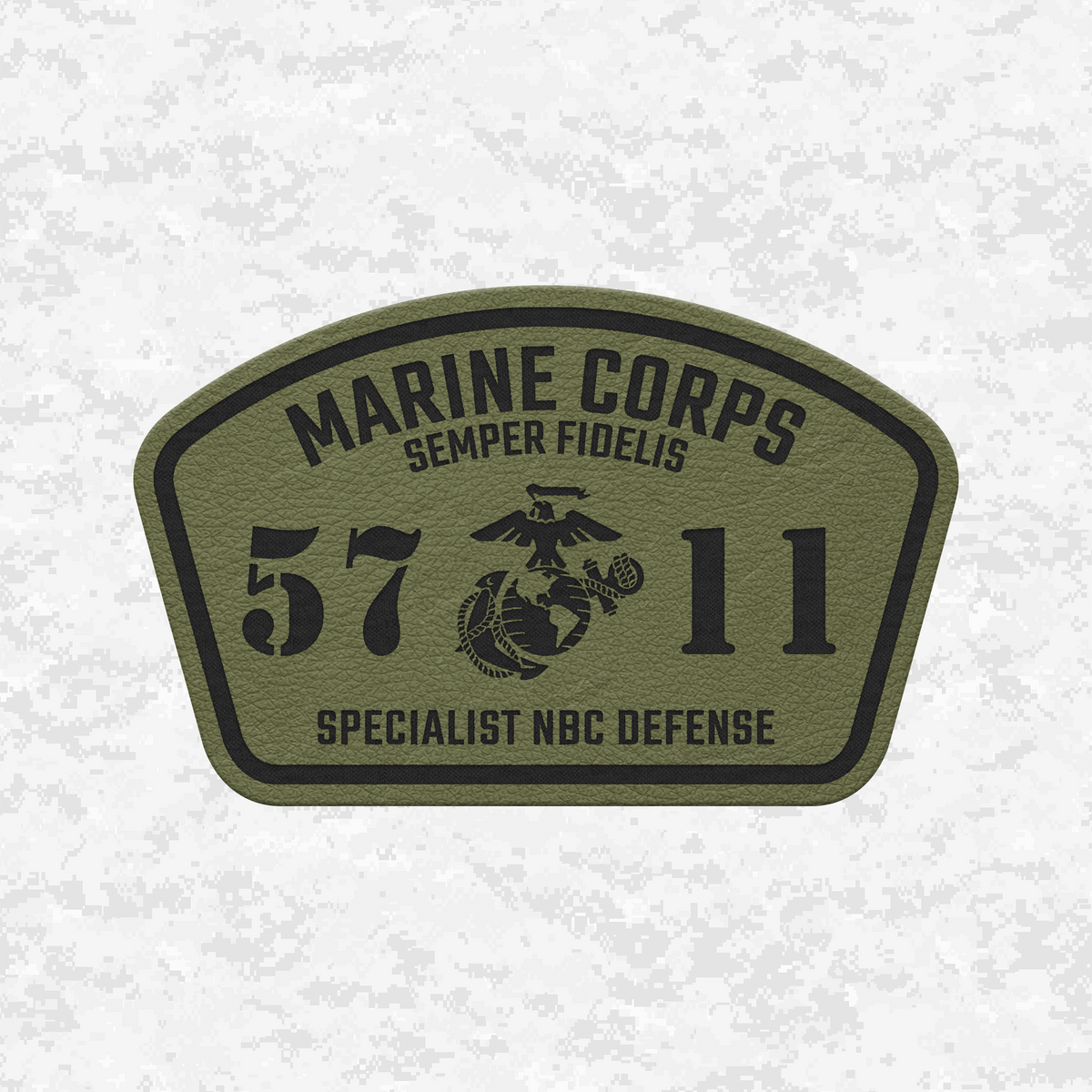MOS 5711 Specialist NBC Defense | Leather Patch | Velcro Backed