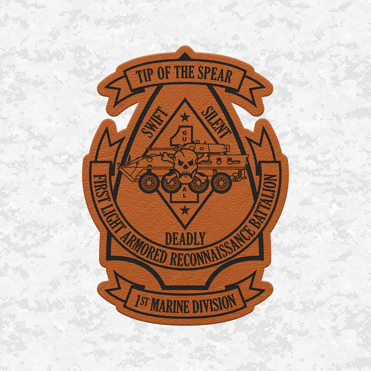 1st Light Armored Reconnaissance Battalion "Highlanders" | Leather Patch | Velcro Backed