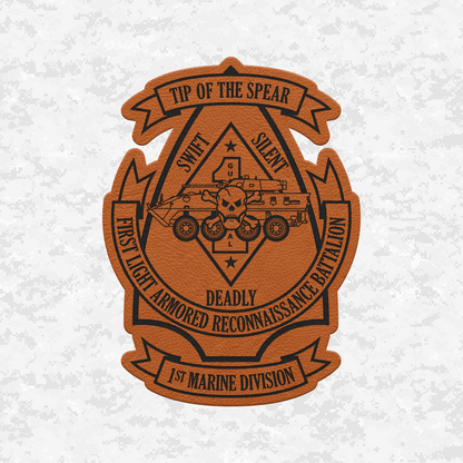 1st Light Armored Reconnaissance Battalion "Highlanders" | Leather Patch | Velcro Backed