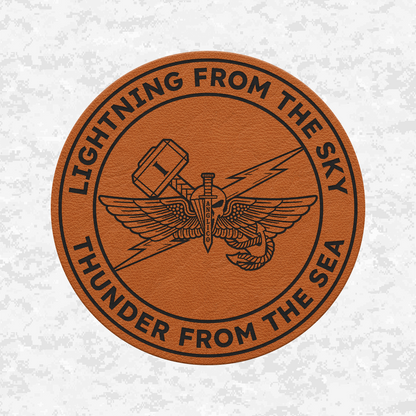 1st ANGLICO | Lightning From The Sky, Thunder From The Sea | Leather Patch | Velcro Backed