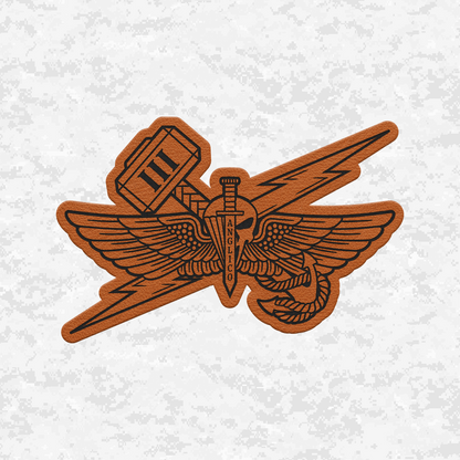 3D ANGLICO | Sky Lightning & Sea Thunder | Leather Patch | Velcro Backed