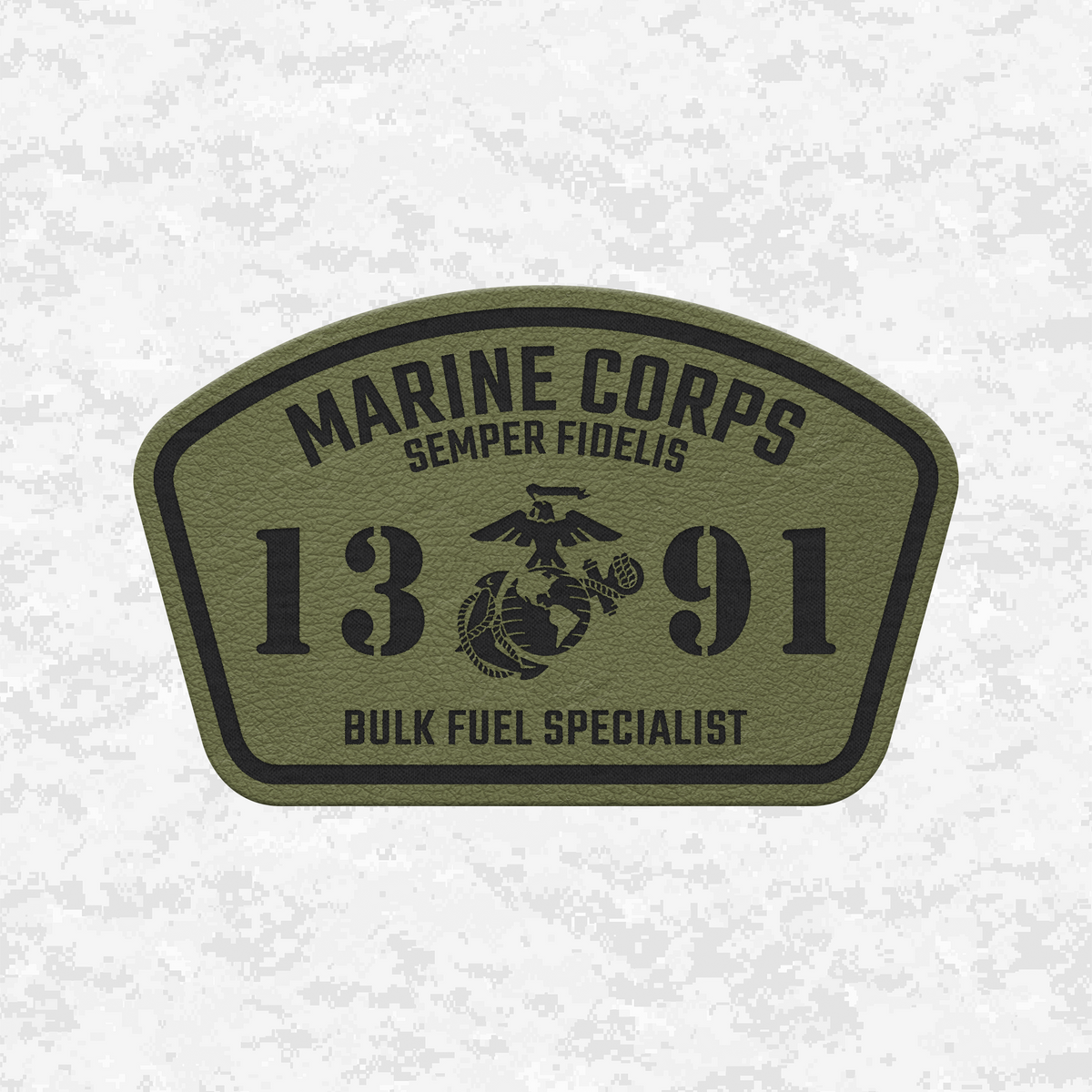 MOS 1391 Bulk Fuel Specialist | Leather Patch | Velcro Backed
