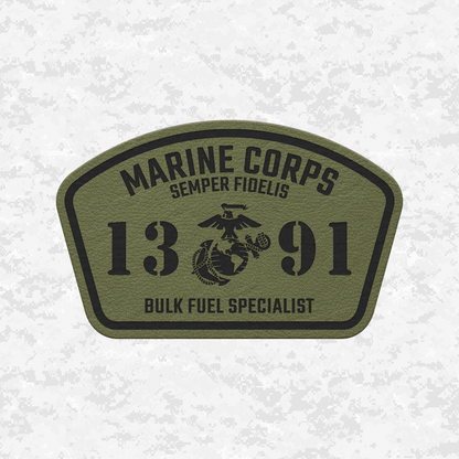MOS 1391 Bulk Fuel Specialist | Leather Patch | Velcro Backed