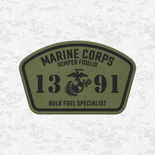 MOS 1391 Bulk Fuel Specialist | Leather Patch | Velcro Backed