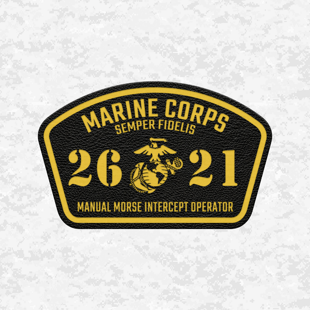 MOS 2621 Manual Morse Intercept Operator | Leather Patch | Velcro Backed
