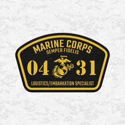 MOS 0431 Logistics/Embarkation Specialist | Leather Patch | Velcro Backed