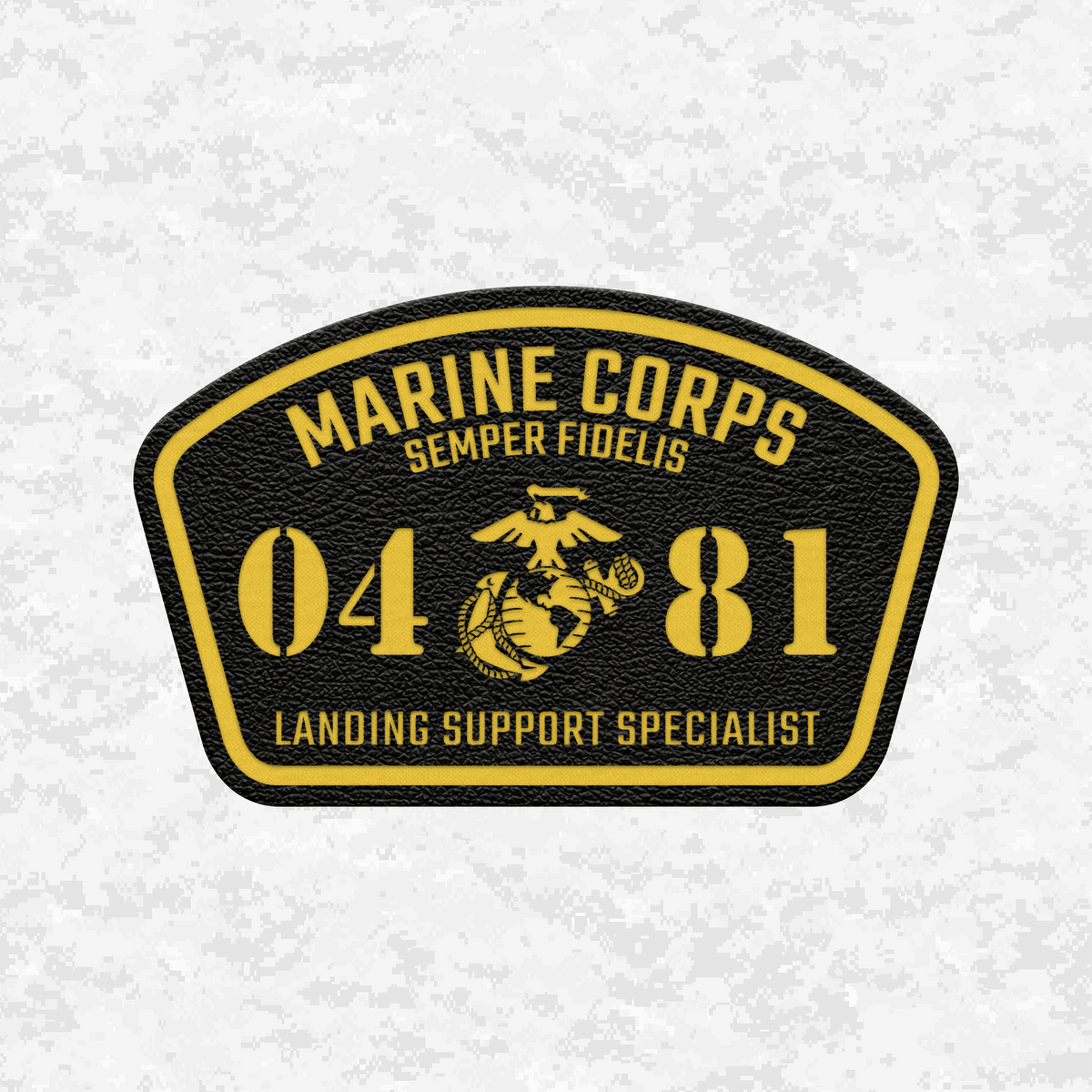 MOS 0481 Landing Support Specialist | Leather Patch | Velcro Backed