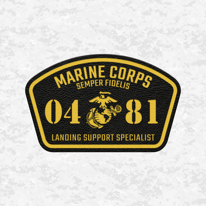 MOS 0481 Landing Support Specialist | Leather Patch | Velcro Backed