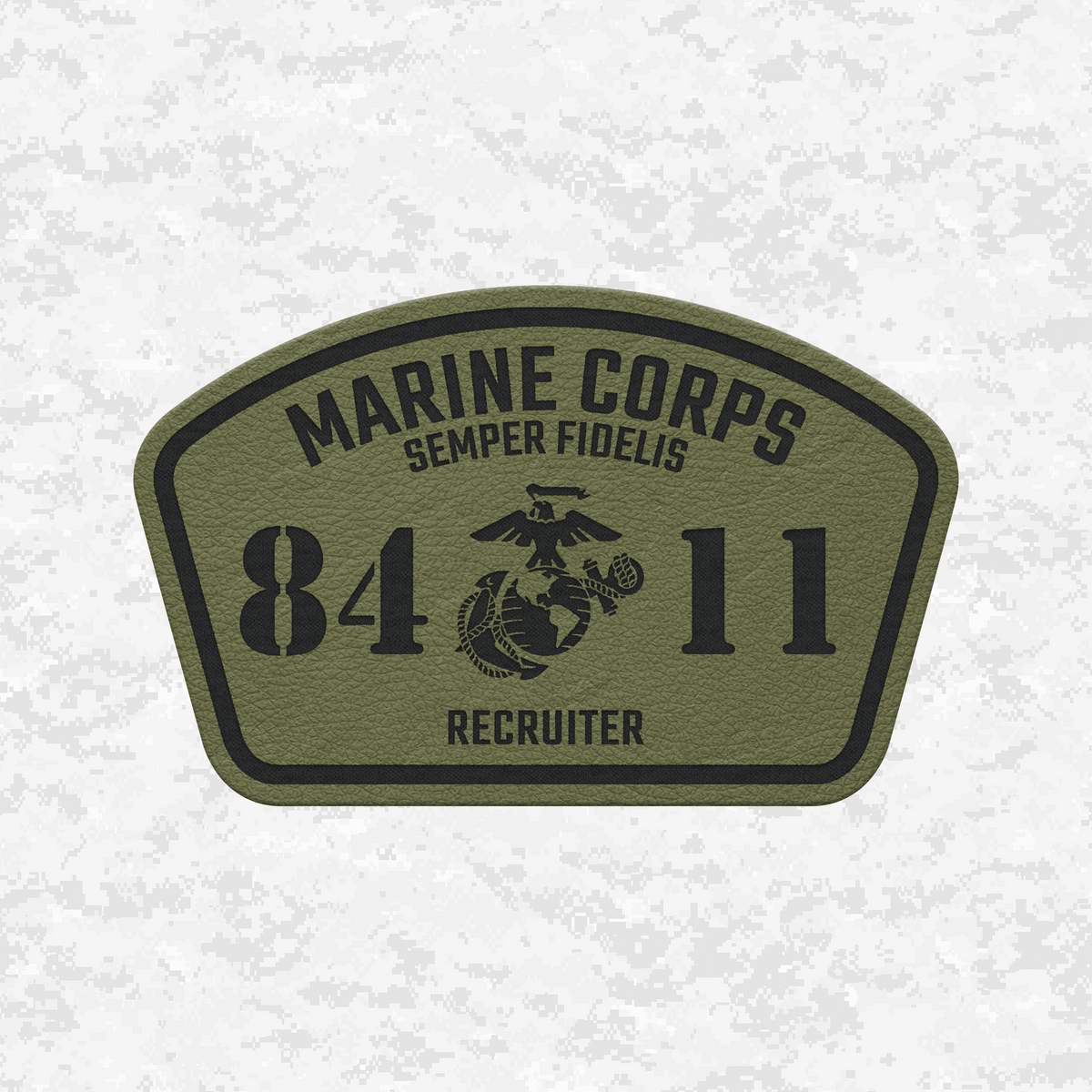 MOS 8411 Recruiter | Leather Patch | Velcro Backed