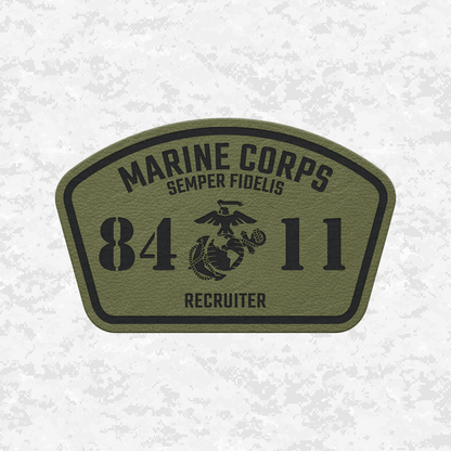 MOS 8411 Recruiter | Leather Patch | Velcro Backed
