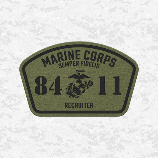 MOS 8411 Recruiter | Leather Patch | Velcro Backed