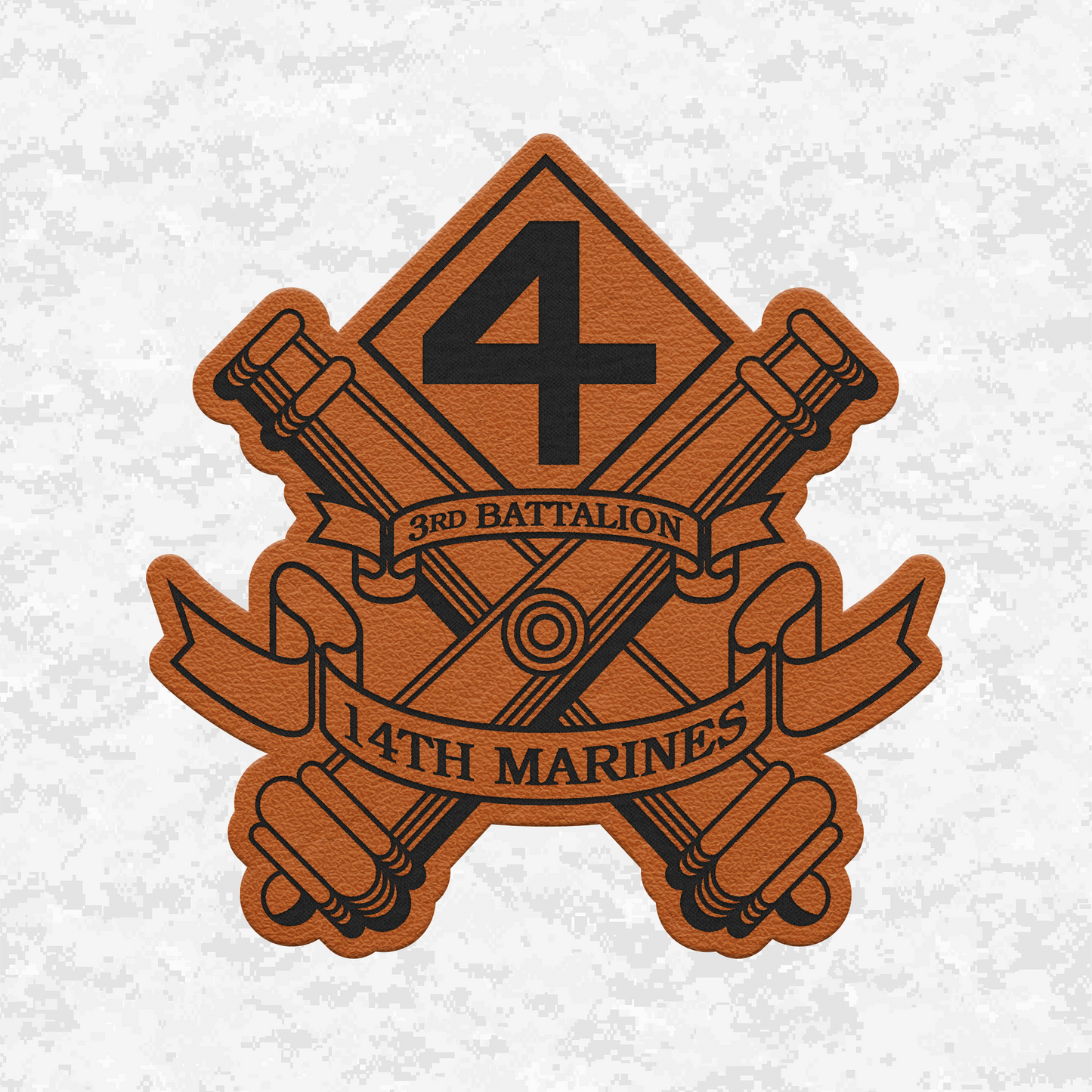 3rd Battalion 14th Marines Unit "Liberty" 1 | Leather Patch | Velcro Backed