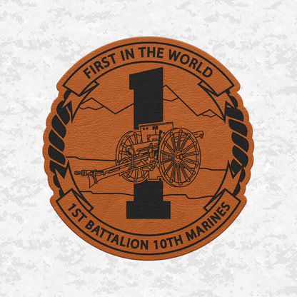 1st Battalion 10th Marines Unit "Nightmare" | Leather Patch | Velcro Backed