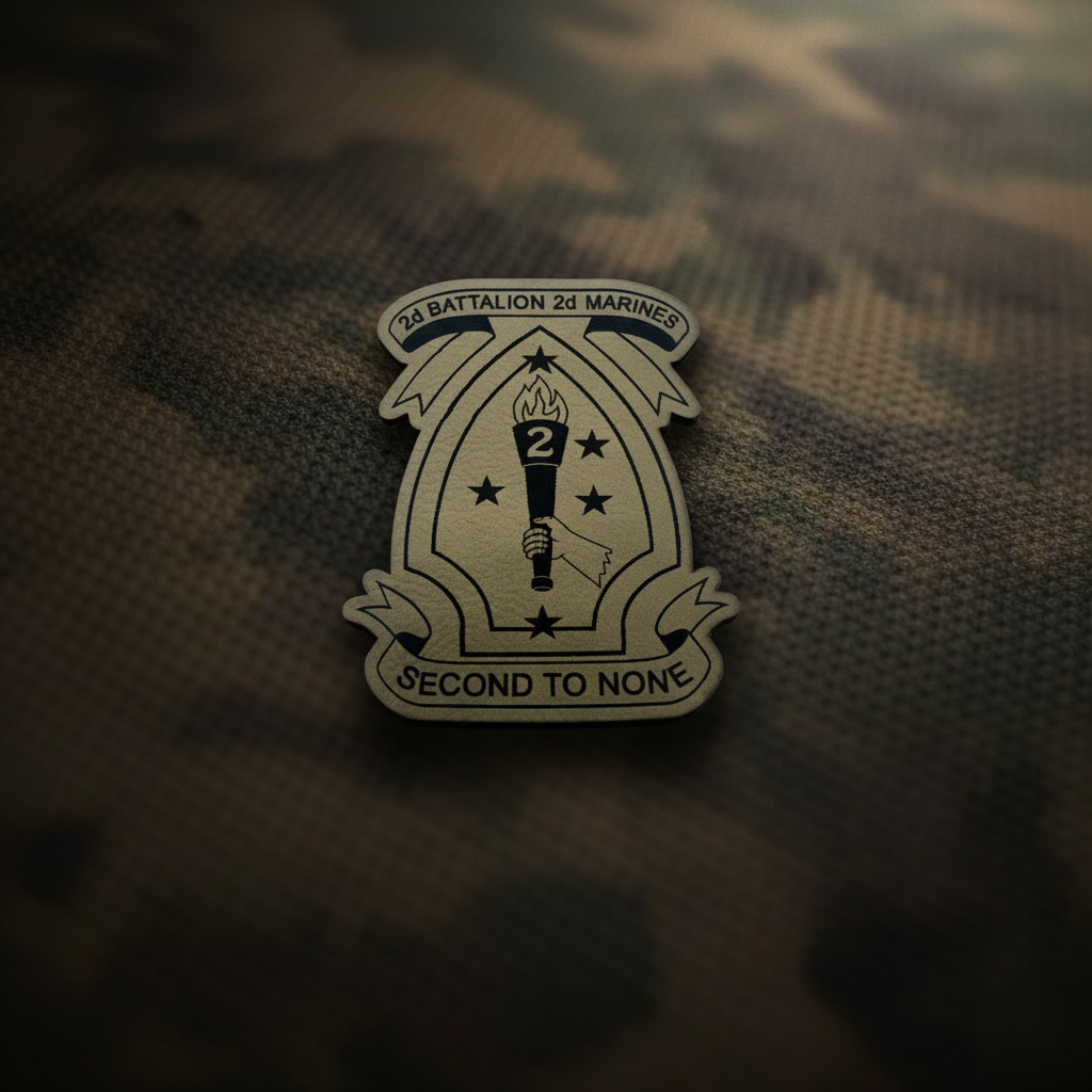 Leather Patch | 2nd Battalion 2nd Marines #2 | Velcro Backed