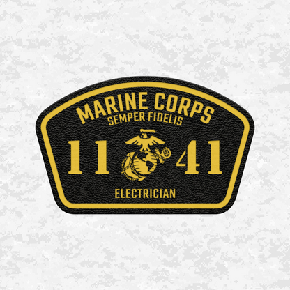 MOS 1141 Electrician | Leather Patch | Velcro Backed