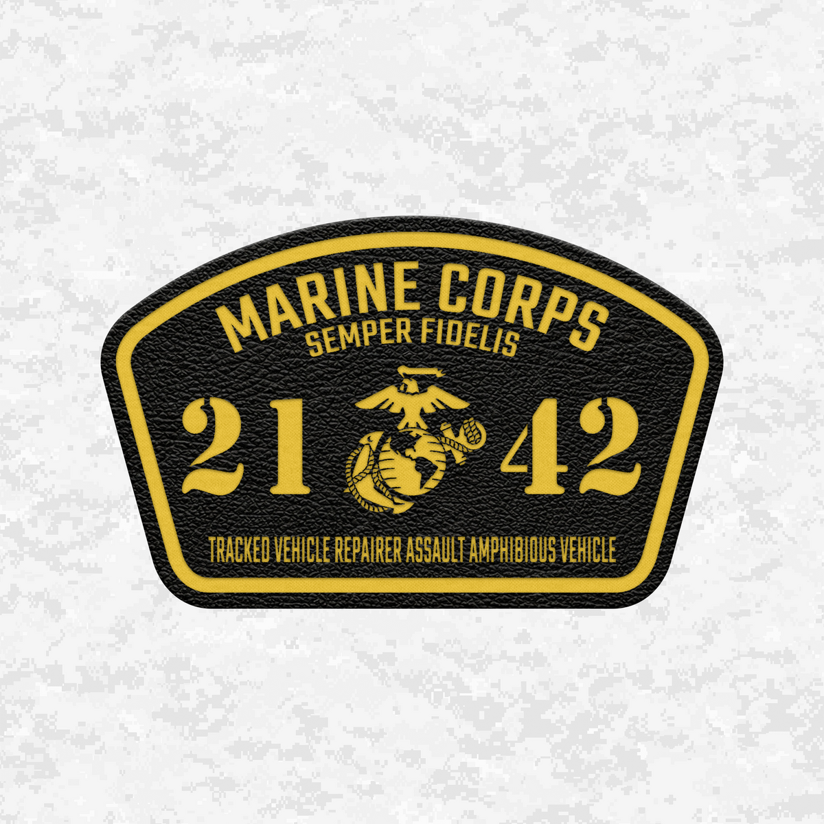 MOS 2142 Tracked Vehicle Repairer Assault Amphibious Vehicle | Leather Patch | Velcro Backed