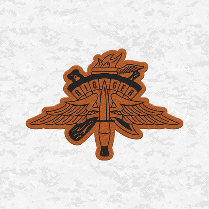 Parachute Rigger Elite (Specialized Design) | Leather Patch | Velcro Backed | Brown / Black