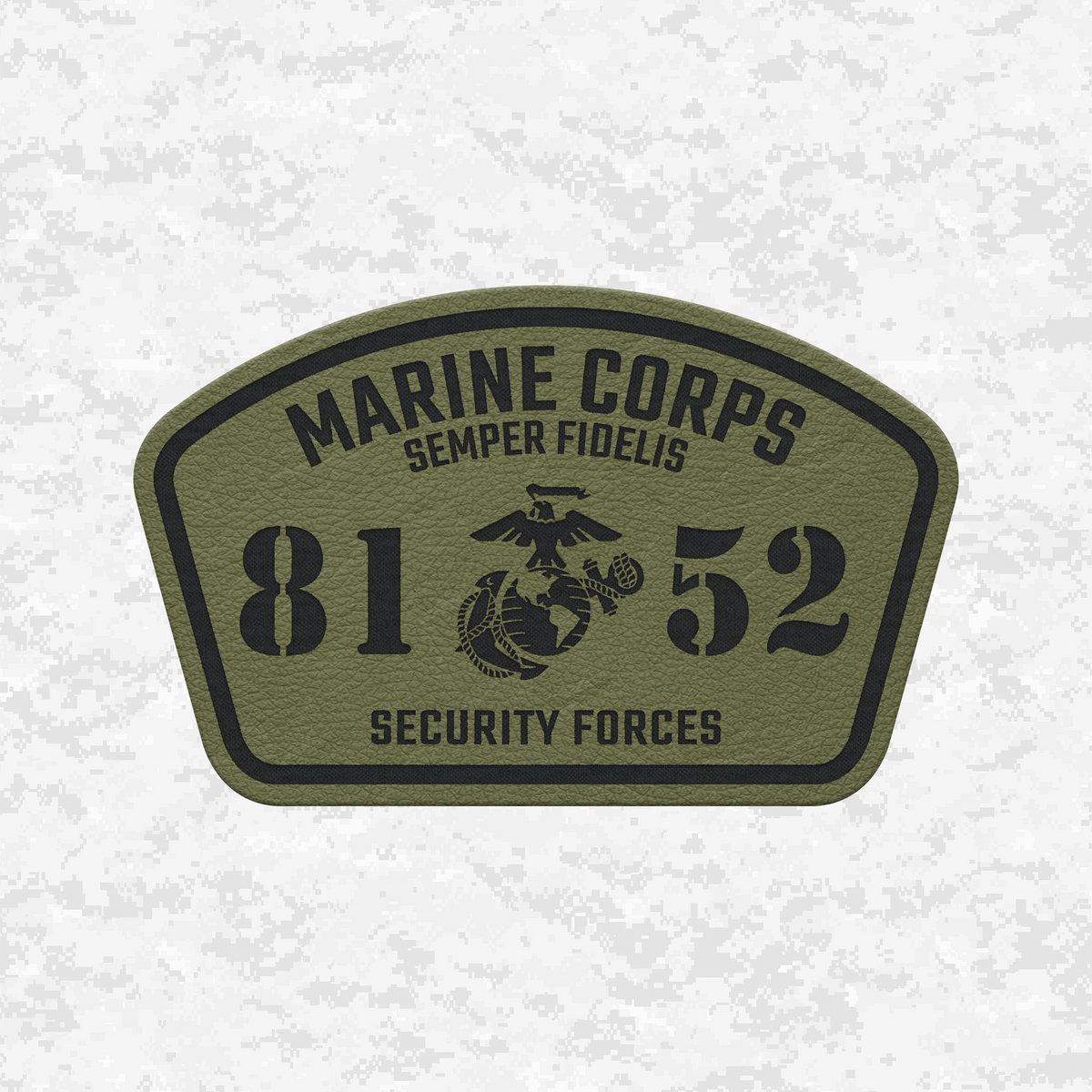 MOS 8152 Marine Corps Security Force Guard | Leather Patch | Velcro Backed