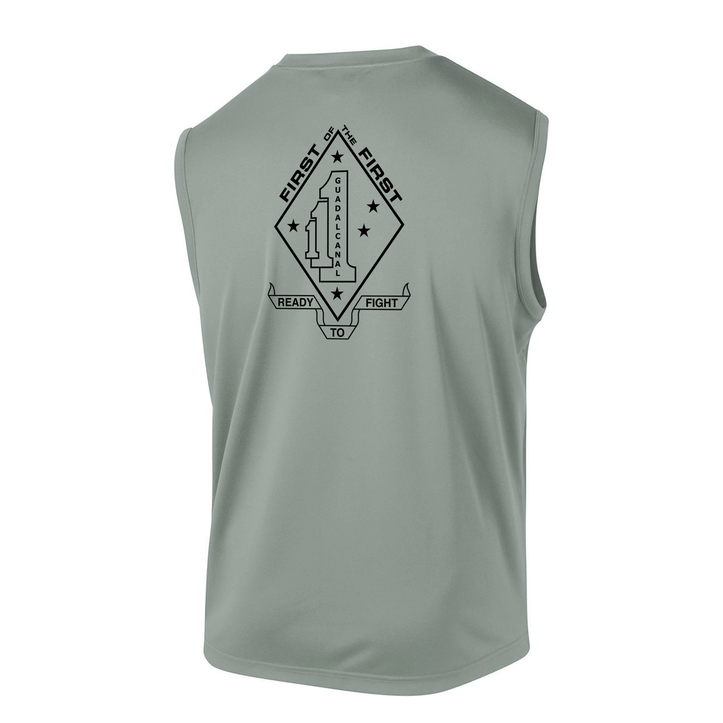 1st Battalion 1st Marines Unit "First of the First" DRIFIT Sleeveless, Tank, Sleeveless Hoodie